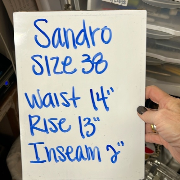 Sandro Textured Pleat Front Shorts / Skorts Size 38/M - Picture 5 of 8